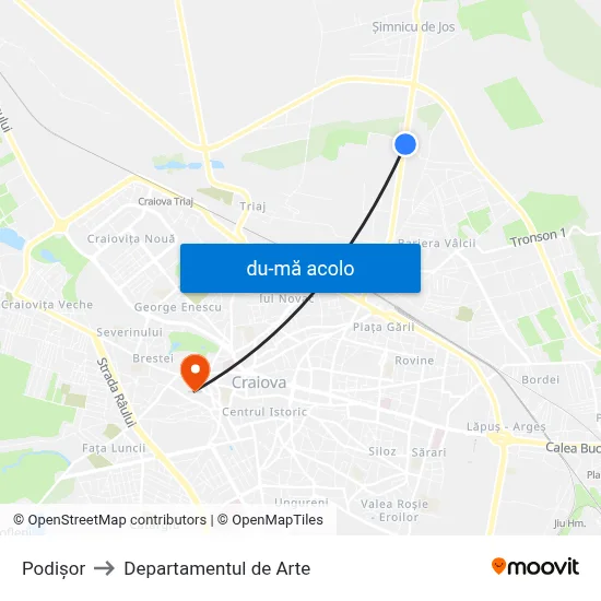 Harta de Podișor către Departamentul de Arte