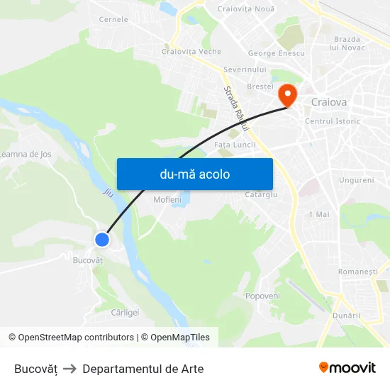 Harta de Bucovăț către Departamentul de Arte