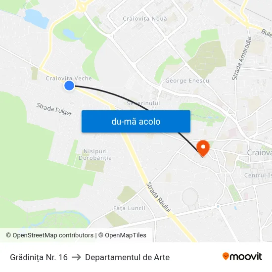 Harta de Grădinița Nr. 16 către Departamentul de Arte