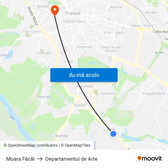 Harta de Moara Făcăi către Departamentul de Arte