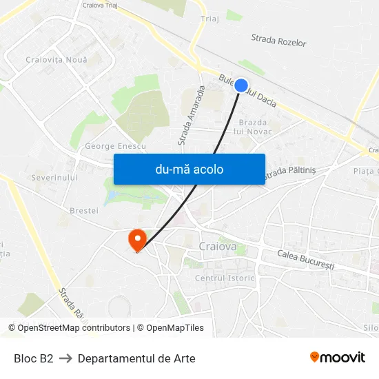 Harta de Bloc B2 către Departamentul de Arte