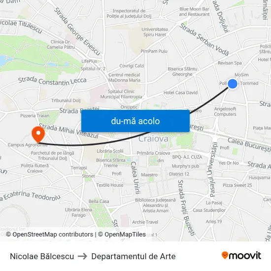 Harta de Nicolae Bălcescu către Departamentul de Arte