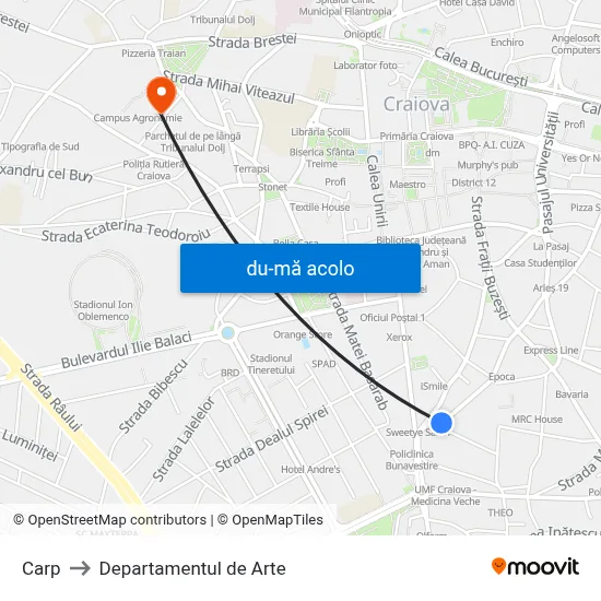 Harta de Carp către Departamentul de Arte