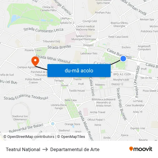 Harta de Teatrul Naţional către Departamentul de Arte