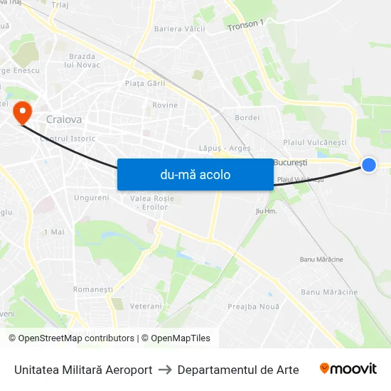 Harta de Unitatea Militară Aeroport către Departamentul de Arte