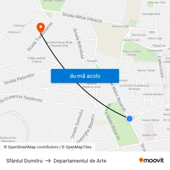 Harta de Sfântul Dumitru către Departamentul de Arte