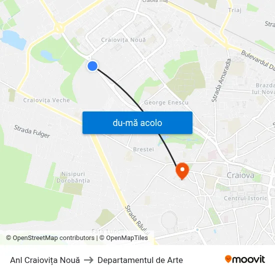 Harta de Anl Craiovița Nouă către Departamentul de Arte