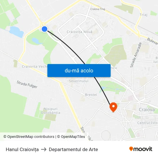 Harta de Hanul Craiovița către Departamentul de Arte