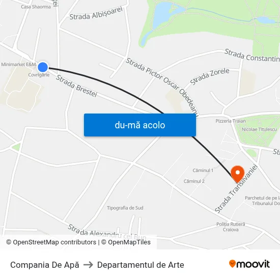 Harta de Compania De Apă către Departamentul de Arte