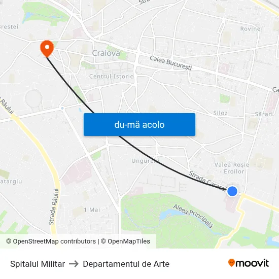 Harta de Spitalul Militar către Departamentul de Arte