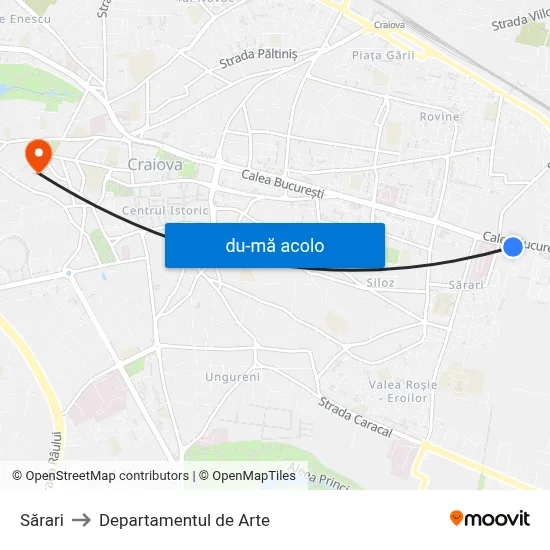 Harta de Sărari către Departamentul de Arte