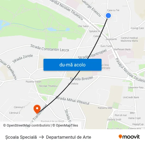 Harta de Şcoala Specială către Departamentul de Arte