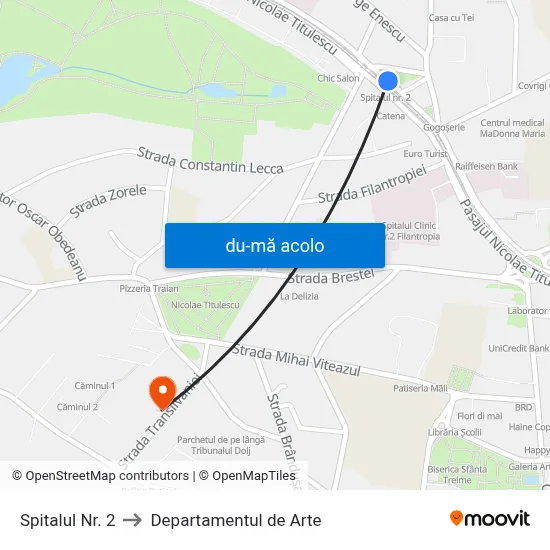 Harta de Spitalul Nr. 2 către Departamentul de Arte