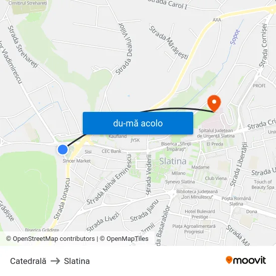 Harta de Catedrală către Slatina