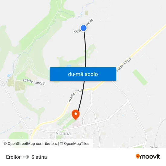 Harta de Eroilor către Slatina