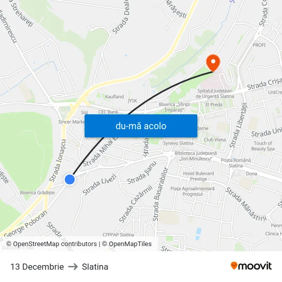 Harta de 13 Decembrie către Slatina