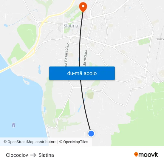 Harta de Clocociov către Slatina