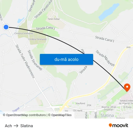 Harta de Ach către Slatina