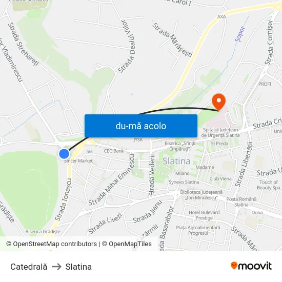 Harta de Catedrală către Slatina