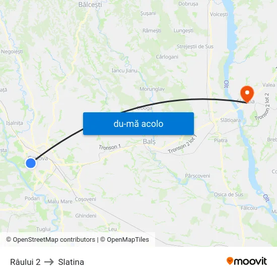 Harta de Râului 2 către Slatina