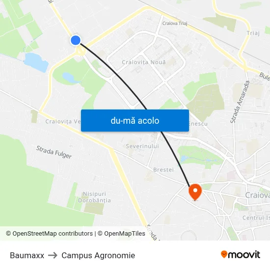 Harta de Baumaxx către Campus Agronomie