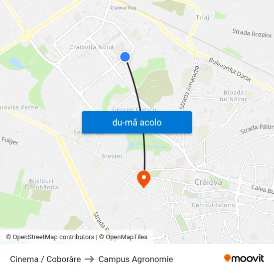 Harta de Cinema / Coborâre către Campus Agronomie