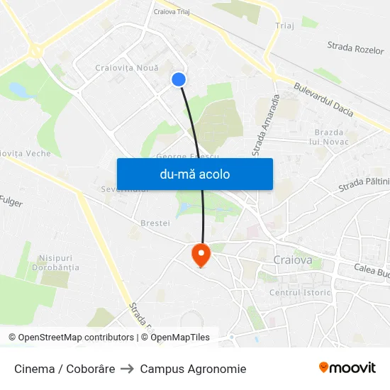 Harta de Cinema / Coborâre către Campus Agronomie