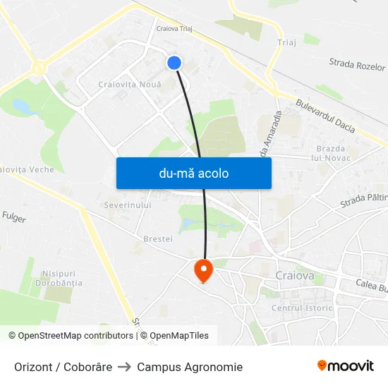 Harta de Orizont / Coborâre către Campus Agronomie