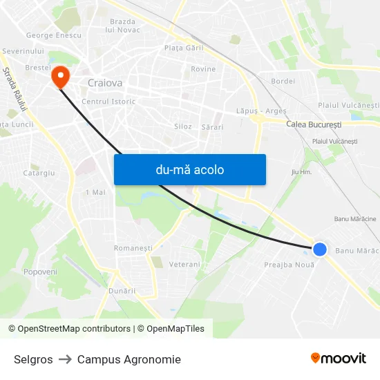 Harta de Selgros către Campus Agronomie