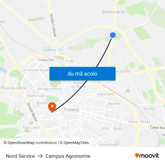 Harta de Nord Service către Campus Agronomie