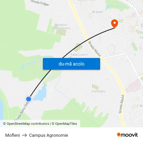 Harta de Mofleni către Campus Agronomie