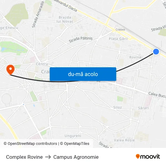 Harta de Complex Rovine către Campus Agronomie