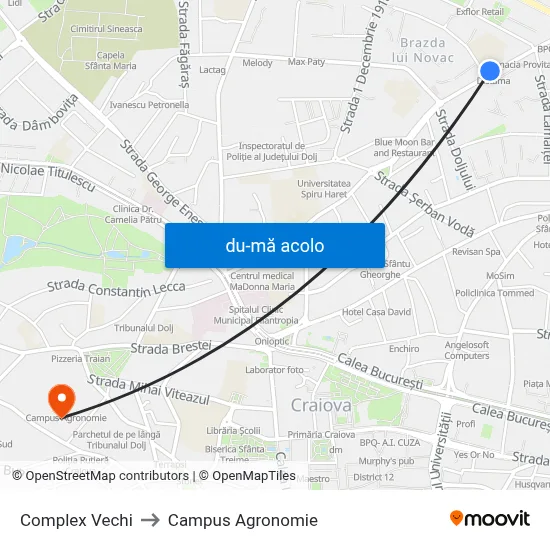 Harta de Complex Vechi către Campus Agronomie
