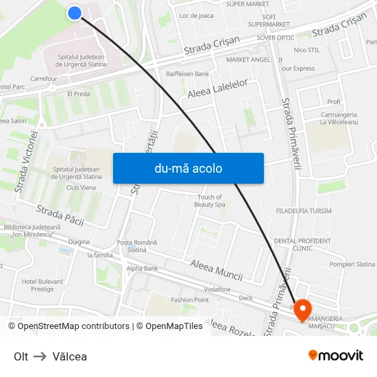 Harta de Olt către Vălcea