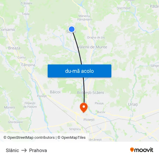 Harta de Slănic către Prahova