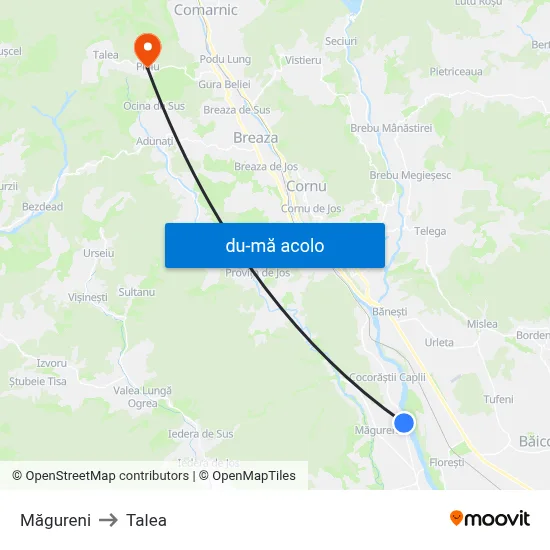 Harta de Măgureni către Talea
