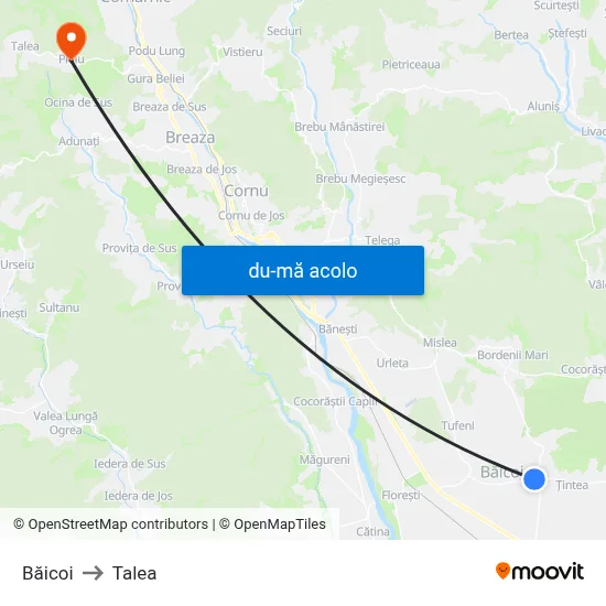 Harta de Băicoi către Talea