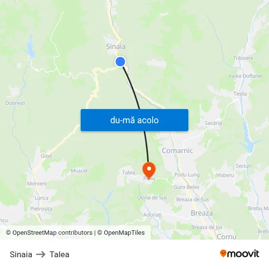 Harta de Sinaia către Talea