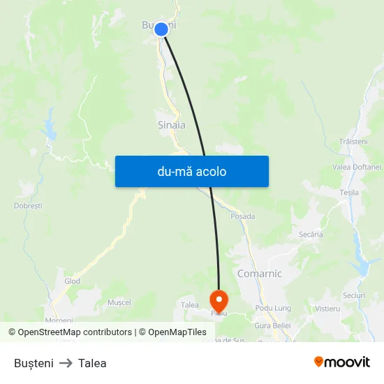 Harta de Bușteni către Talea