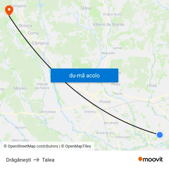 Harta de Drăgănești către Talea