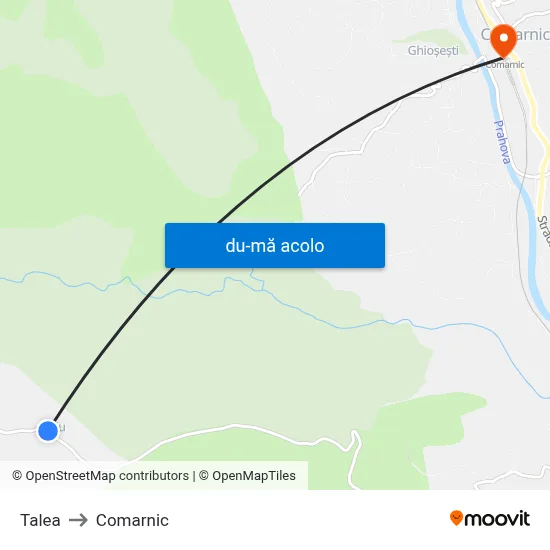 Harta de Talea către Comarnic
