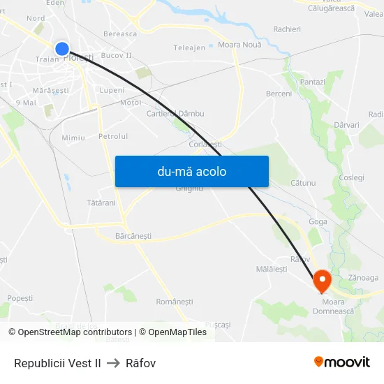 Harta de Republicii Vest II către Râfov