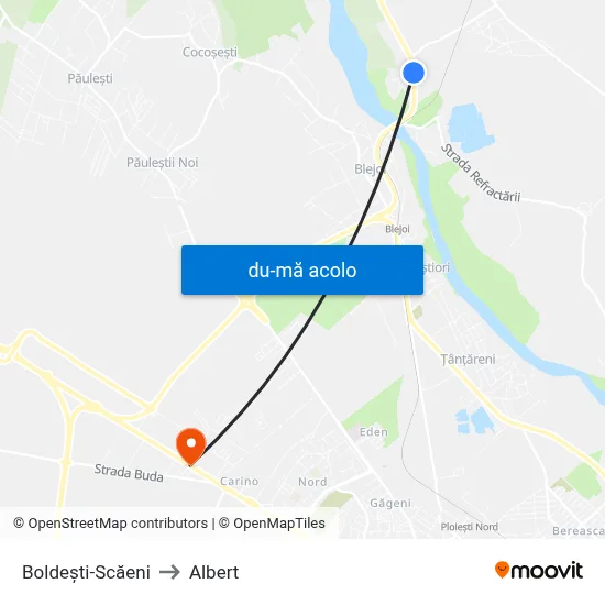 Harta de Boldești-Scăeni către Albert