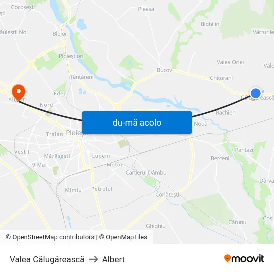 Harta de Valea Călugărească către Albert