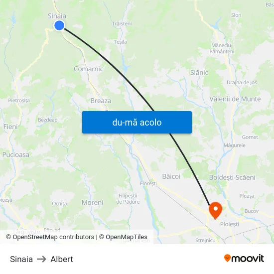 Harta de Sinaia către Albert