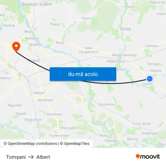 Harta de Tomșani către Albert