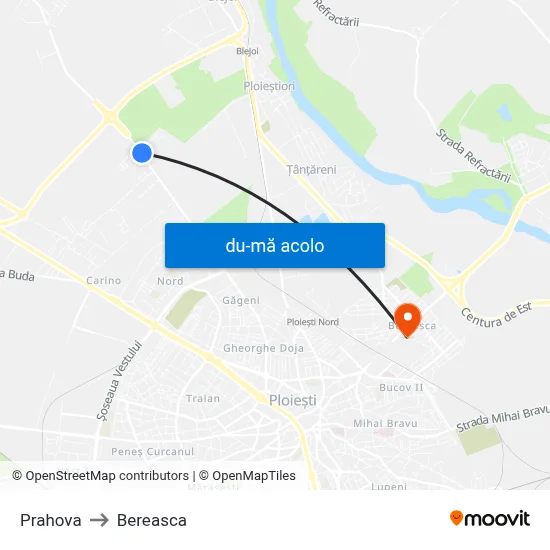 Harta de Prahova către Bereasca