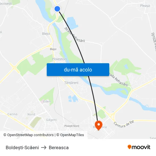 Harta de Boldești-Scăeni către Bereasca