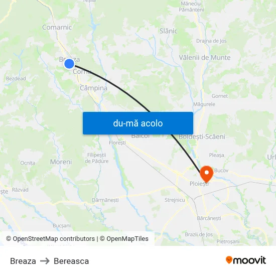 Harta de Breaza către Bereasca