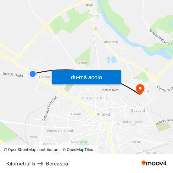 Harta de Kilometrul 5 către Bereasca